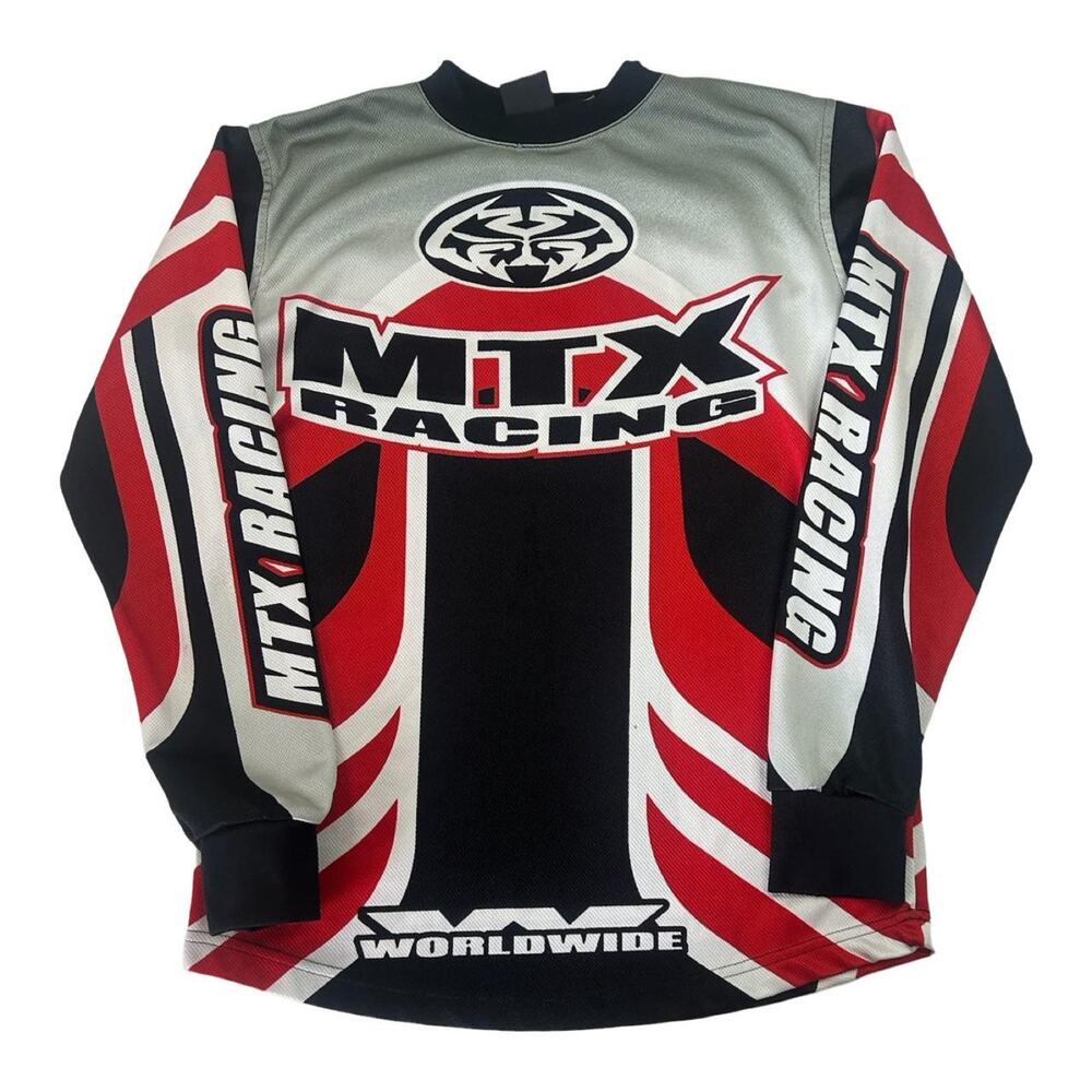 Mtx motocross racing jersey long sleeve men's S red black gray